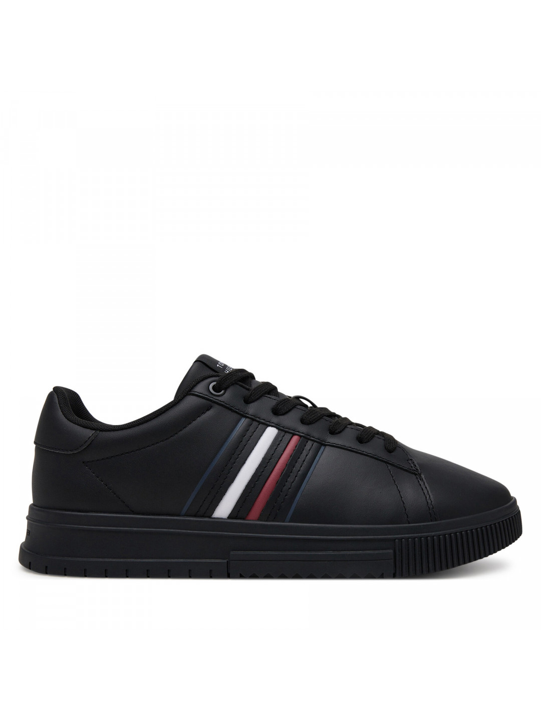 Sneakersy Tommy Hilfiger Modern Cupsole Stripes Lth FM0FM05406 Černá